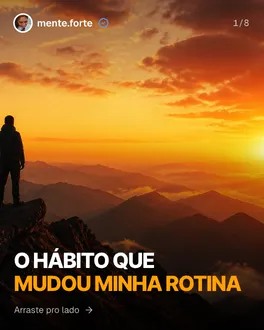 Capa de exemplo, nicho Mentalidade: O hábito que mudou minha rotina